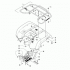 ALTERRA 700 MUD PRO LTD EPS BLUE [A2019MLT1PUSE] Rear rack, body panel, and footwell assemblies [303136]