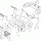 ALTERRA 450 RED [A2019KAK4CUSM] Rear body, rack, and taillight assembly [303502]