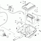 ATV ALTERRA 700 T3 BLACK [A2019XAT4E3TP] Battery and starter assembly [302787]