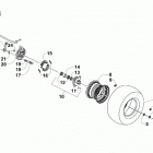 ALTERRA 150 RED [A2019KYC2BUSM] Front wheel and brake assemblies [301228]