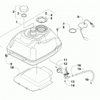 ATV ALTERRA 400 LOF RED [A2019KAG4BLFR] Gas tank assembly [303559]