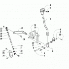 ALTERRA 150 RED [A2019KYC2BUSM] Shift lever assembly [98161]