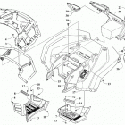 ALTERRA TRV 700 T3 BLACK [A2019THT4E3TP] Rear rack, body panel, footwell, and taillight assemblie...