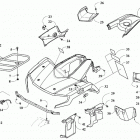 ALTERRA 450 RED [A2019KAK4CUSM] Front body, rack, and headlight assembly [303500]