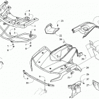 ATV ALTERRA 400 LOF RED [A2019KAG4BLFR] Front body, rack, and headlight assembly [303342]