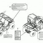 SXS500M 2AC Лейбл предостережения