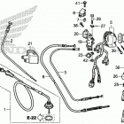TRX250TM1 Рычаги,тросы и рулевые переключатели