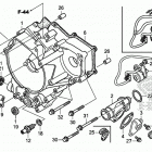 TRX250TM1 Крышка картера задняя