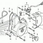 TRX90X AC Крышка картера левая