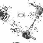005 - Outlander 1000R EFI - XT - International Коленвал,поршень и цилиндр