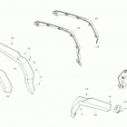 005 - Outlander 1000R EFI - XT - International 09- body - mudguard front and rear