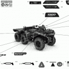 006 - Outlander T MAX 6X6 - 1000 EFI - T Regulation 09- decals - pro+