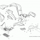 009 - Outlander MAX 1000R EFI - North America 09- body - fenders and lateral panels - ltd - boreal gre...