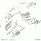 SPORTSMAN 570 6X6 (A21S6E57A1/3A1) Suspension, middle control arms - a21s6e57a1  /  3a1 (c1...