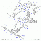 SPORTSMAN 570 EPS (A21SEE57A1/A3/A5/A7/A9/B1/B3/B5/B7/B9) Suspension, rear control arm, mounting - a21see57a1  /  ...