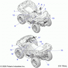 SPORTSMAN 570 TRAIL PACKAGE (A21SEZ57AM/AN/BM/BN) Body, decals - a21sez57am  /  an  /  bm  /  bn (570 trai...