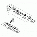 OUTLAW 110 (A21YAK11B6/B7/N6/N7) Drive train, primary  and secondary clutchs - a21yak11b6...