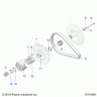 SPORTSMAN 450 HO UTILITY (A21SEG50A1/A5/CA1/CA5) Drive train, secondary clutch - a21seg50a1  /  a5  /  ca...