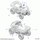SPORTSMAN 570 EPS EU 3PC (A21SEE57K2) Body, decals - a21see57k2 (570 3pc)