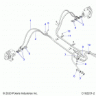 SPORTSMAN 570 TOURING EPS EU 3PC (A21SDE57K4) Brakes, brake lines, rear - a21sde57k4 (c102251-2)