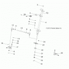 OUTLAW 110 (A21YAK11B6/B7/N6/N7) Steering, steering post and tie rod asm. - a21yak11b6  /...