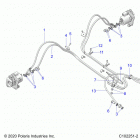 SPORTSMAN 570 X2 EU/ZUG TRACTOR (A21SWE57F1/S57C1/C2) Brakes, brake lines, rear - a21swe57f1  /  s57c1  /  c2 ...