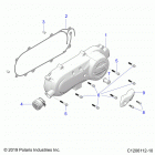 OUTLAW 70 (A21HBB07A3/A7/B3/B7) Drive train, clutch cover and ducting - a21hbb07a3  /  a...