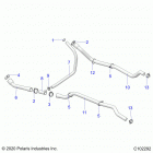 SPORTSMAN 570 HUNTER PACKAGE (A21SHD57A9) Engine, cooling system, hoses - a21shd57a9 (c102292)