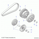 ACE 150 EFI (A20HAB15A2) Drive train, primary clutch - a20hab15a2 (c101413)