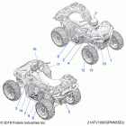 SPORTSMAN 1000 XP 55 Body, decals - a21sle95fg  /  s95cg  /  s95fg (21atv1000...