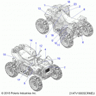 SCRAMBLER XP 1000 55 Body, decals - a21sge95fk  /  s95ck  /  s95fk (21atv1000...