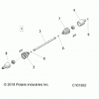 SCRAMBLER XP Drive train, rear half shaft - a21sge95fk  /  s95ck  /  ...
