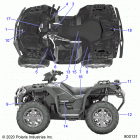 SPORTSMAN 850 EPS 48 Body, decals - a21sxe85a9  /  af  /  ap  /  ca9  /  caf ...