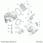 SPORTSMAN 570 EPS (A21SEE57A1/A3/A5/A7/A9/B1/B3/B5/B7/B9) Engine, throttle body and fuel rail - a21see57a1  /  a3 ...