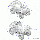 SPORTSMAN 570 HUNTER PACKAGE (A21SHD57A9) Body, decals - a21shd57a9 (570 hunter)