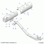 SPORTSMAN XP 1000 TOURING 48 Engine, exhaust - a21sye95ad  /  cad (c102329)
