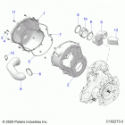 SPORTSMAN XP 1000 TOURING 48 Body, clutch cover - a21sye95ad  /  cad (c102273-3)