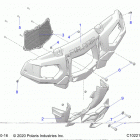 SPORTSMAN XP 1000 TOURING 48 Body, front bumper and mounting - a21sye95ad  /  cad (c1...