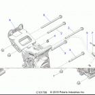 SCRAMBLER XP 1000 S 55 Drive train, gearcase mounting, rear - a21sge95ak (c1017...