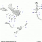 SPORTSMAN 850 EPS 48 Brakes, brake pedal and master cylinder - a21sxe85a9  / ...