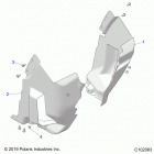 SPORTSMAN 1000 XP 55 Body, front mud guards - a21sle95fg  /  s95cg  /  s95fg ...