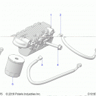 ATV RGR 150 EFI MD Engine, oil cooler and filter - a20hzb15n1  /  n2 (c1018...