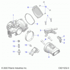 SPORTSMAN 450 HO UTILITY (A21SEG50A1/A5/CA1/CA5) Engine, throttle body and fuel rail - a21seg50a1  /  a5 ...