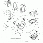 SPORTSMAN XP 1000 TOURING 48 Body, seat, passenger - a21sye95ad  /  cad (100016)