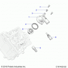 RZR 570 3PC Engine, thermostat and cover - z20cha57k2 (c101422-22)