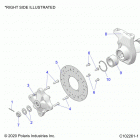 SPORTSMAN 570 HUNTER PACKAGE (A21SHD57A9) Suspension, front hub, carrier, and brake disc - a21shd5...