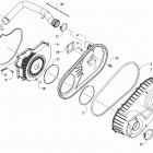 CUSHMAN HAULER 4X4 CA GRAY [U2019C1V4CCAL] Belt cooling and clutch cover assembly [302875]