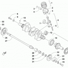 WILDCAT XX XT EPS WHITE/CHARCOAL INTERNATIONAL [U2019RGX1POSW] Piston and crankshaft assembly [302856]