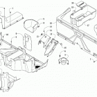 PROWLER 500 RED [U2019PAK4CUSR] Console and floor panel assembly [104245]