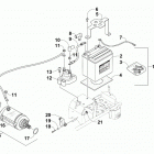 WILDCAT X EPS GRAY/ORANGE [U2019WSW1PUSC] Battery and starter motor assembly [301023]